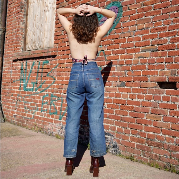 Vintage 90s Phat Farm High Waisted Wide Leg Jeans - Picture 7 of 8